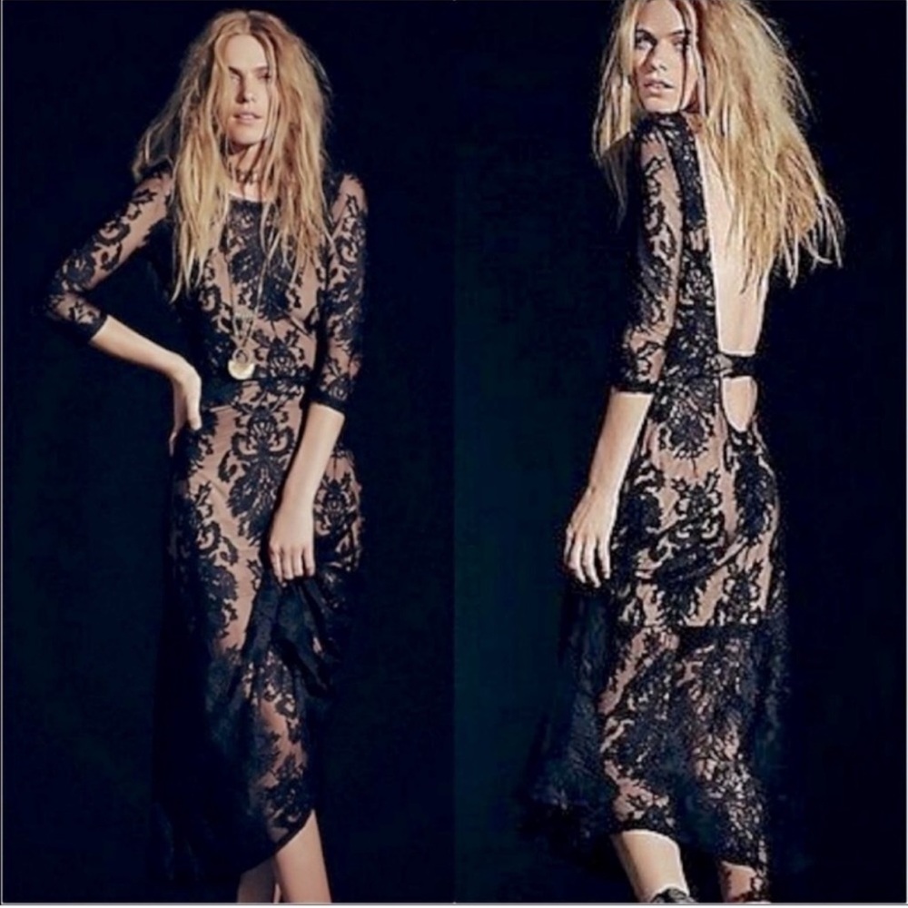 For Love and Lemons San Marcos Lace Midi Dress EUC Size XS & S